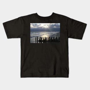 Evening mood on the beach in Blåvand, Denmark Kids T-Shirt